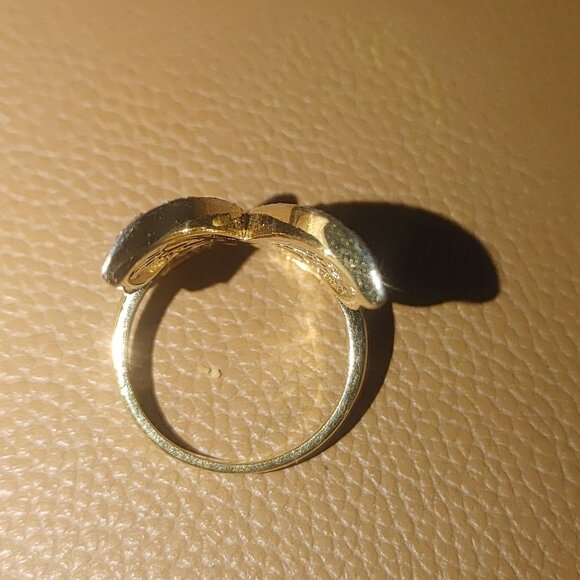 Butterfly Ring 925 Sterling Silver DBJ Sz 6 Gold Plated Vintage Inspire Jewelry - Picture 2 of 13